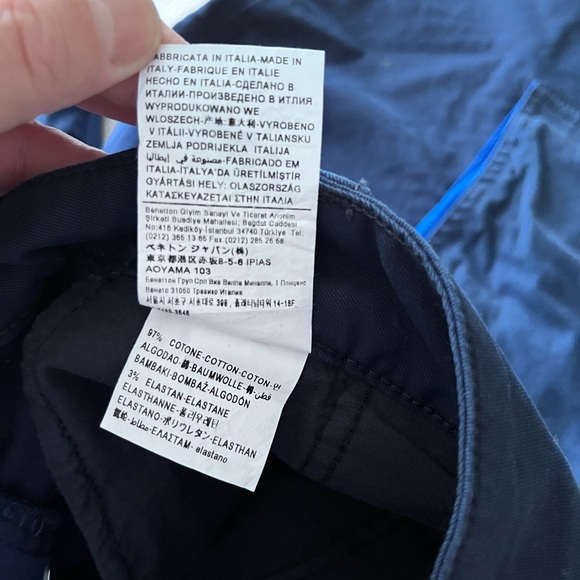 NWT - United Colors of Benetton x JCC+ Men’s Cargo Pants - Made in Italy - US 34 - Picture 9 of 9